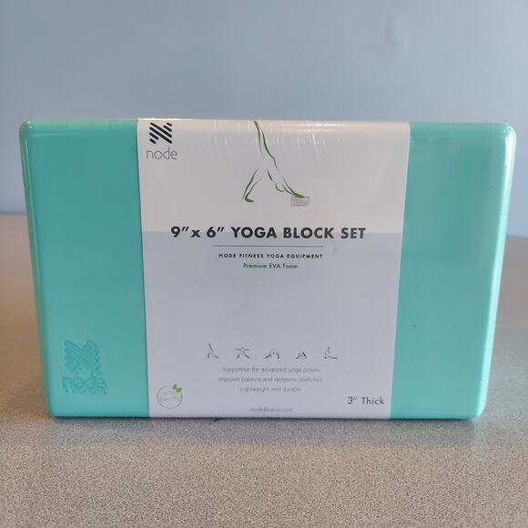 Yoga Block Set (2) - NODE 9 inch x 6 inch x 3 inch Premium Eva Foam - Picture 2 of 5